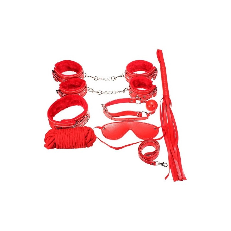 Σέτ 8 φετίχ ερωτικών αξεσουάρ για αρχάρια ζευγάρια Κόκκινο