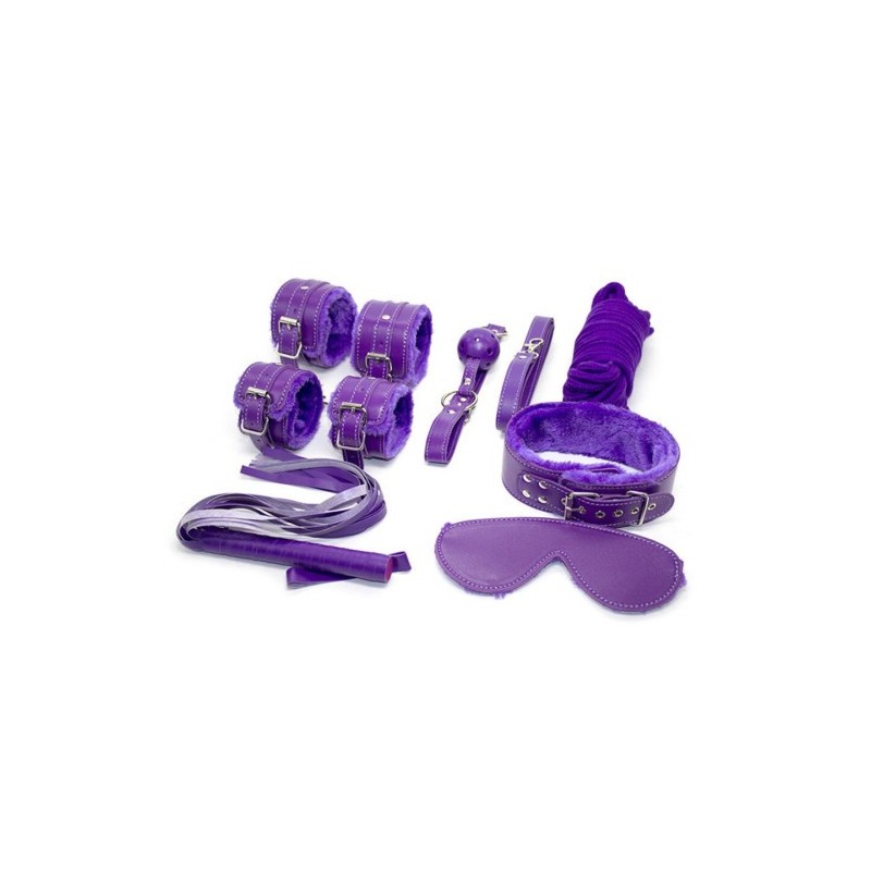 Σέτ 8 φετίχ ερωτικών αξεσουάρ για αρχάρια ζευγάρια Μώβ
