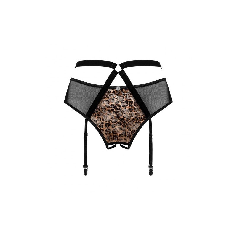 Σέξυ Μαύρη Ζαρτιέρα 2XL Obsessive Allunes