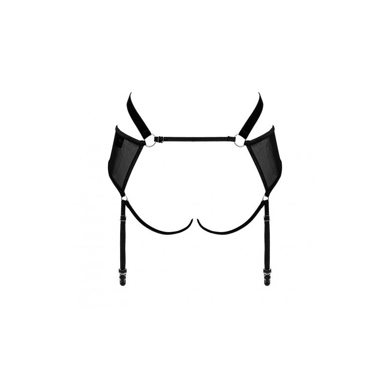 Σέξυ Μαύρη Ζαρτιέρα 2XL Obsessive Allunes