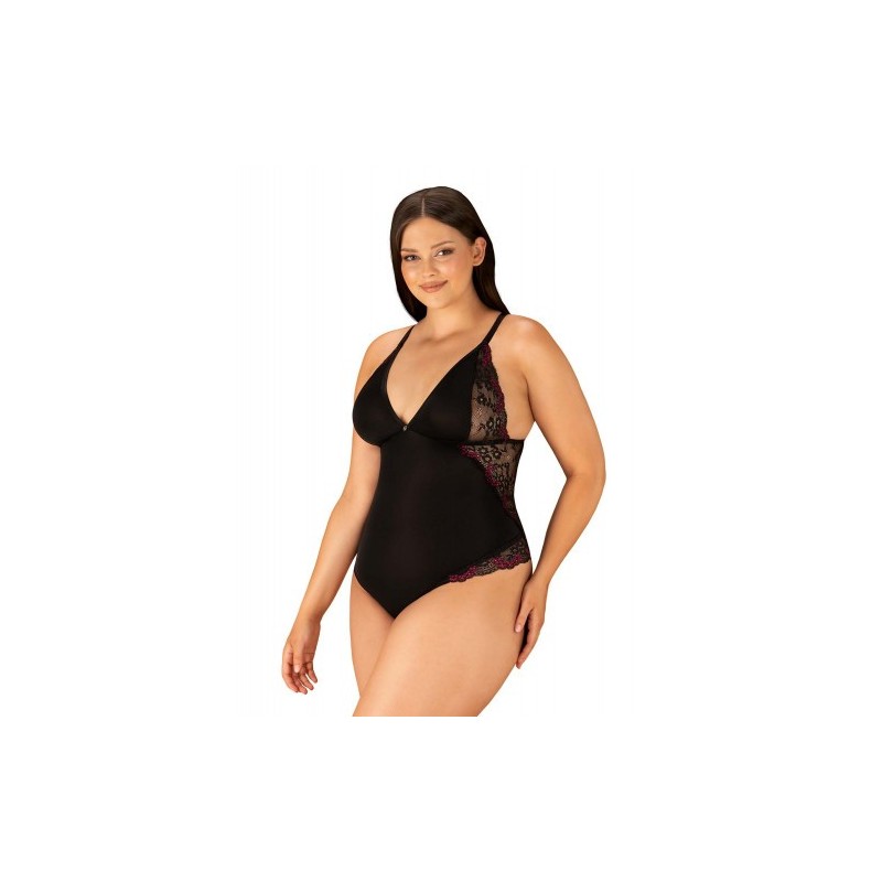 Κομψό Μαύρο Κορμάκι 2XL Obsessive Vanessme