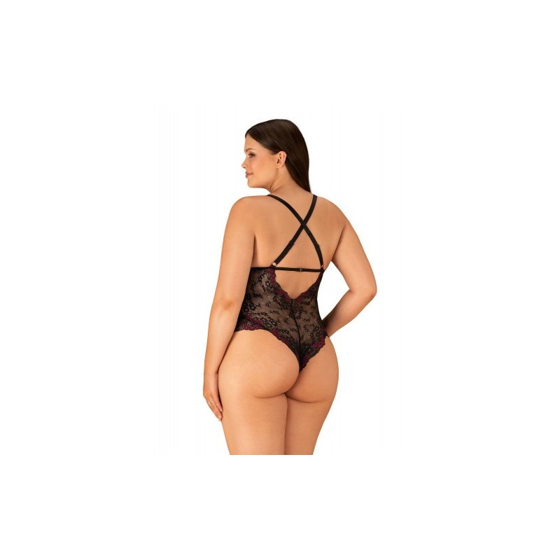 Κομψό Μαύρο Κορμάκι 2XL Obsessive Vanessme