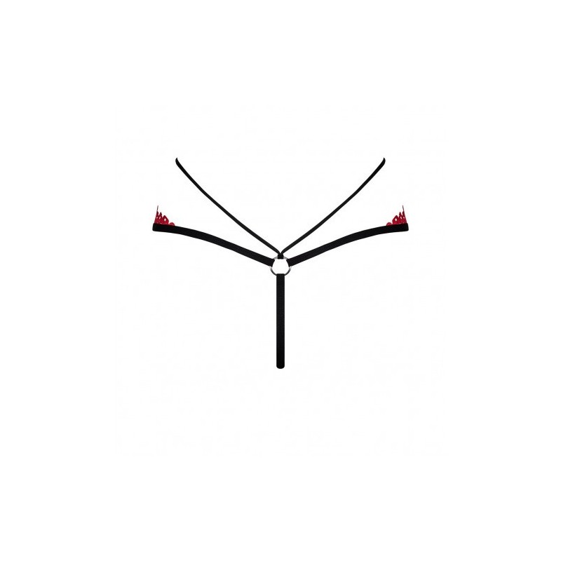 Κόκκινο Δαντελωτό Στρίνγκ Obsessive Mettia