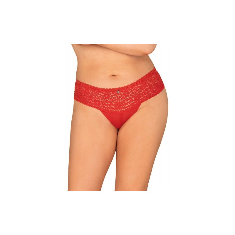 Κόκκινο Δαντελωτό Εσώρουχο 4XL Obsessive Blossmina