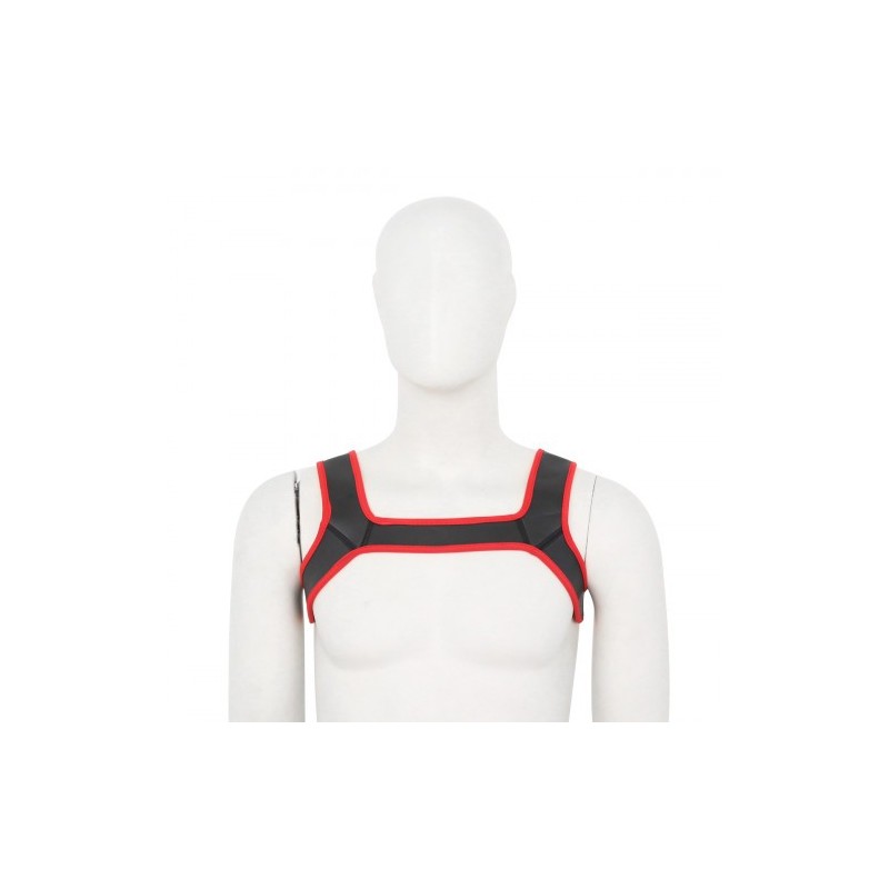 Φετιχιστική Ζώνη Στήθους Μαύρο Κόκκινο Naughty Toys