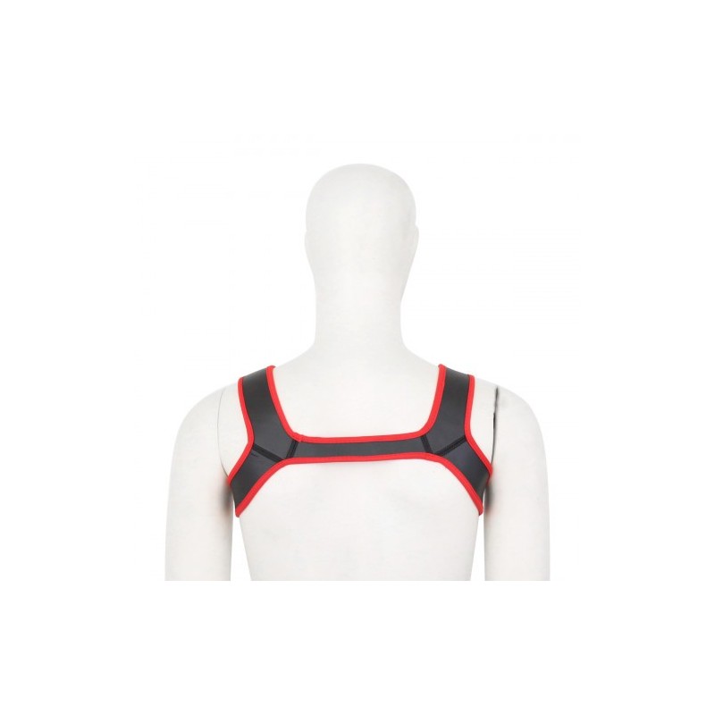 Φετιχιστική Ζώνη Στήθους Μαύρο Κόκκινο Naughty Toys