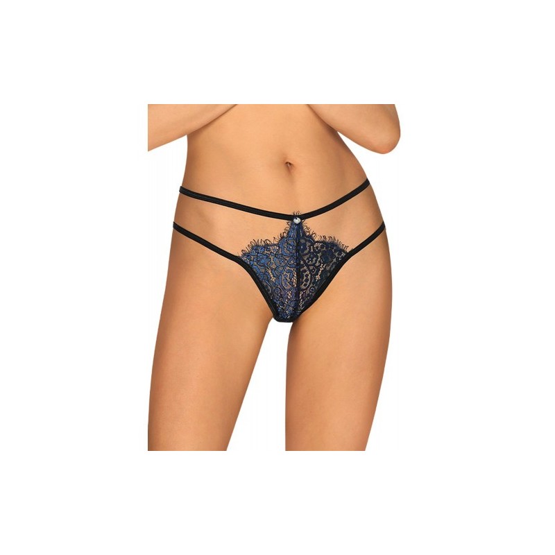 Μπλέ Δαντελωτό Στρίνγκ Obsessive Yassmyne