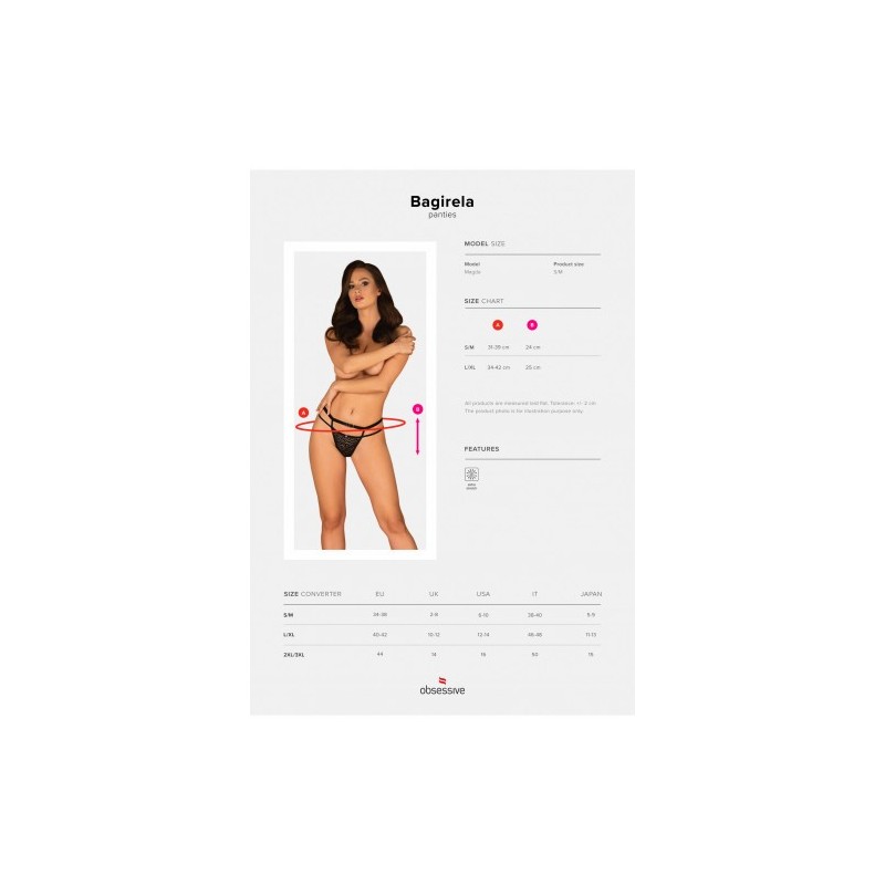 Μαύρο Λεοπαρδαλέ Εσώρουχο Obsessive Bagirela