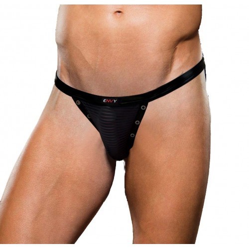 Μαύρο Ανδρικό Στρίνγκ Με Δέσιμο Envy Locker Room