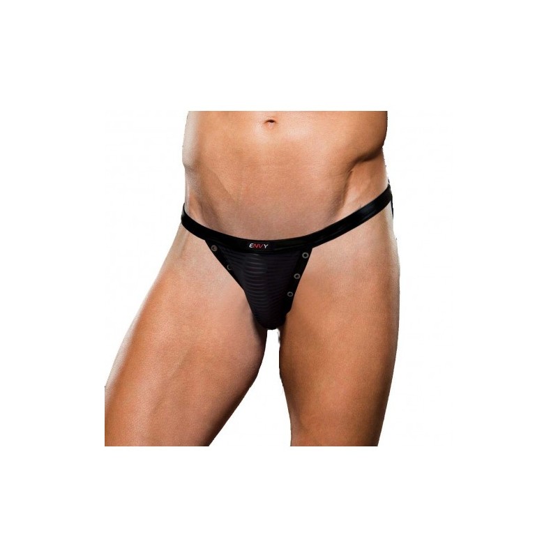 Μαύρο Ανδρικό Στρίνγκ Με Δέσιμο Envy Locker Room