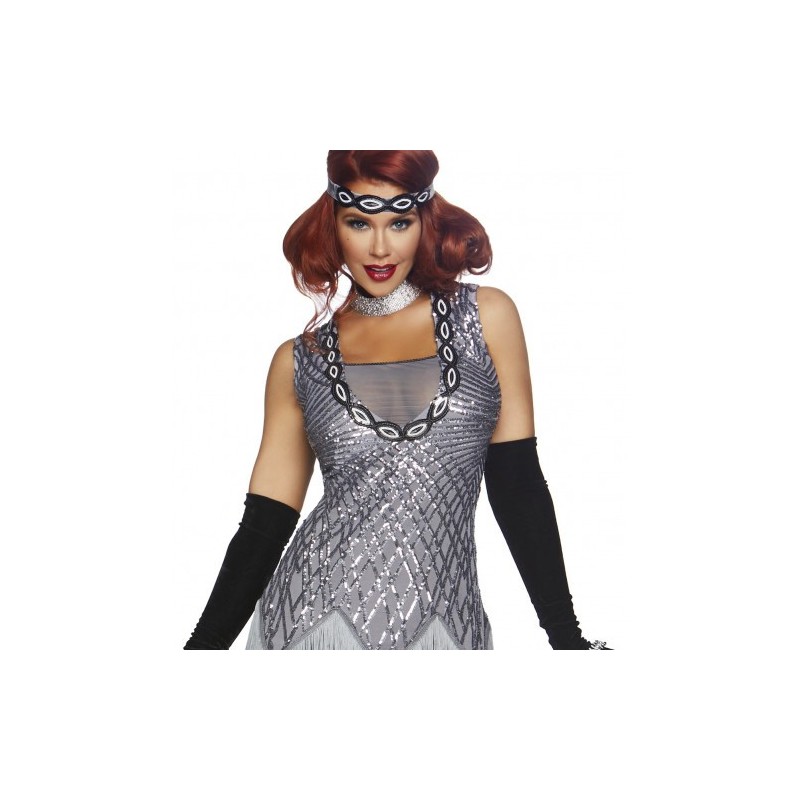 Ασημένιο Μίνι Φόρεμα Leg Avenue Roaring Roxy