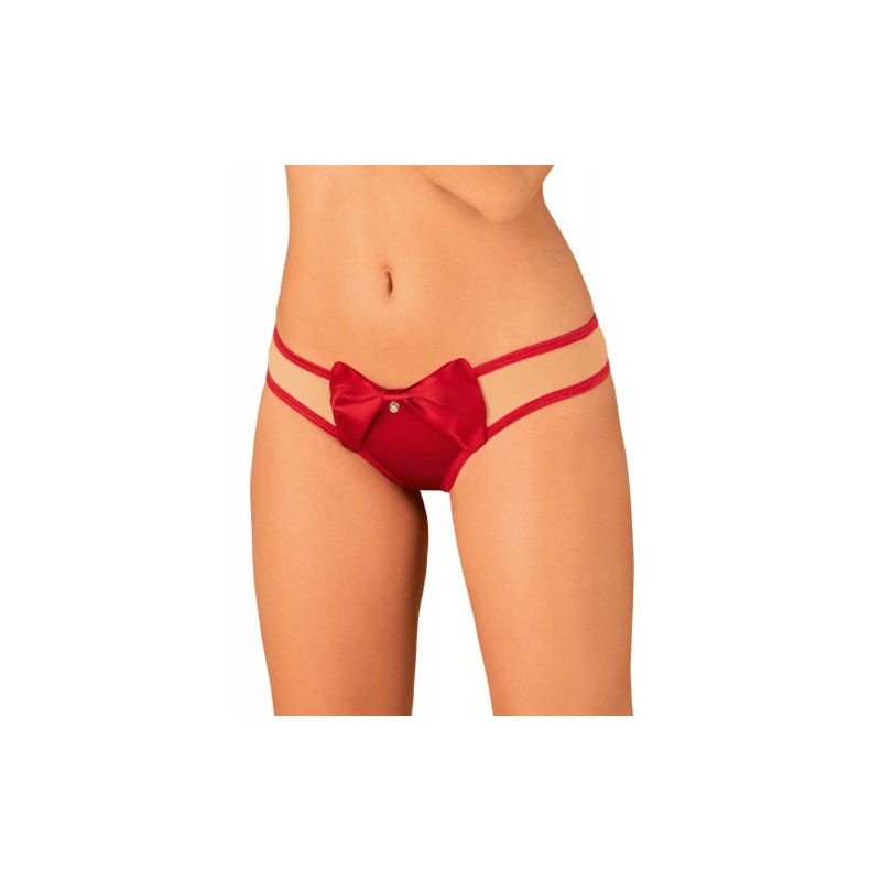 Κόκκινο Στρίνγκ με Φιογκάκι Obsessive Rubinesa