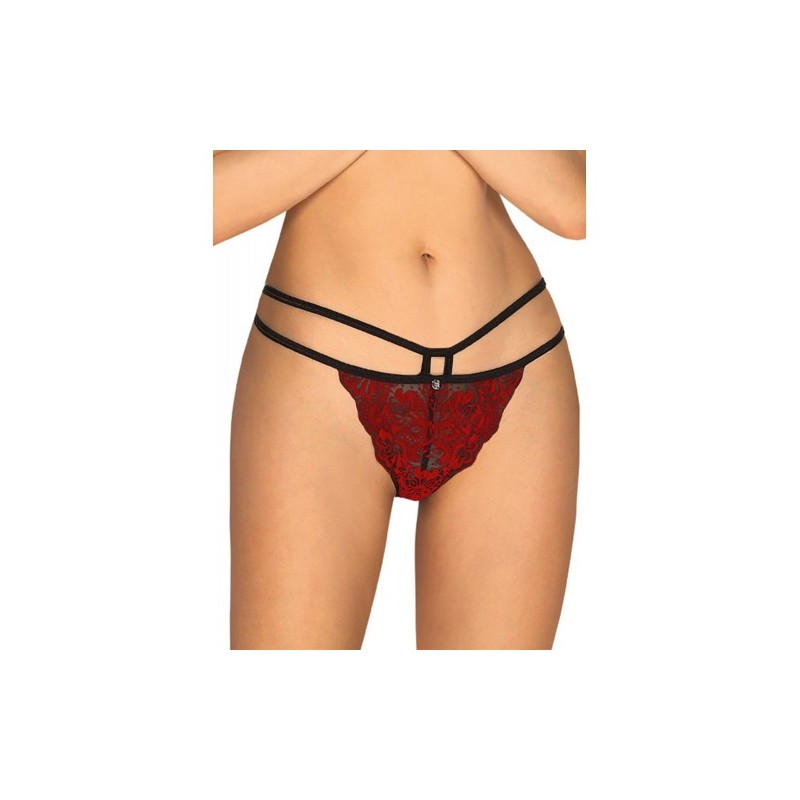 Κόκκινο Βελούδινο Εσώρουχο Obsessive Sugestina