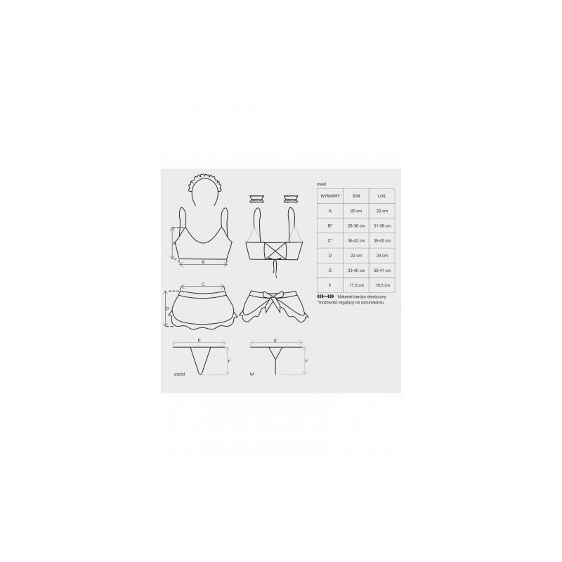 Σέξυ Στολή Καμαριέρας 2τμχ Obsessive