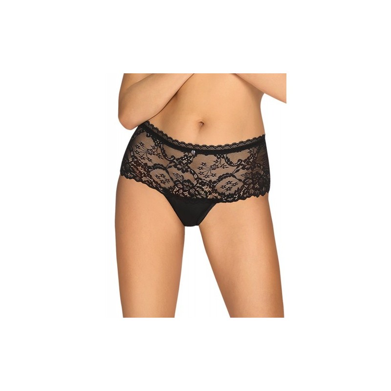 Μαύρο Δαντελωτό Εσώρουχο Obsessive Raquelia