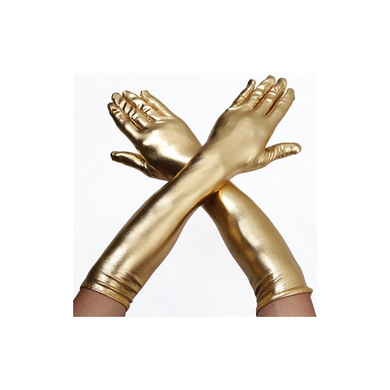 Χρυσά Γάντια Μήκους Αγκώνα Naughty Toys