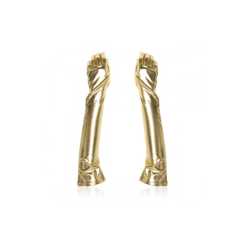 Χρυσά Γάντια Μήκους Αγκώνα Naughty Toys