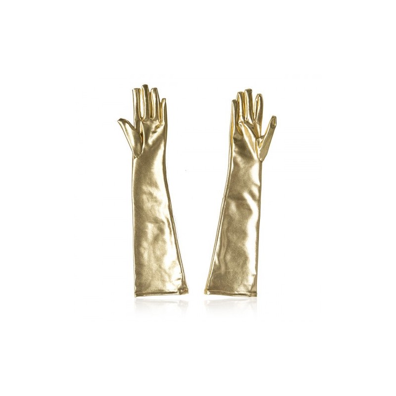 Χρυσά Γάντια Μήκους Αγκώνα Naughty Toys
