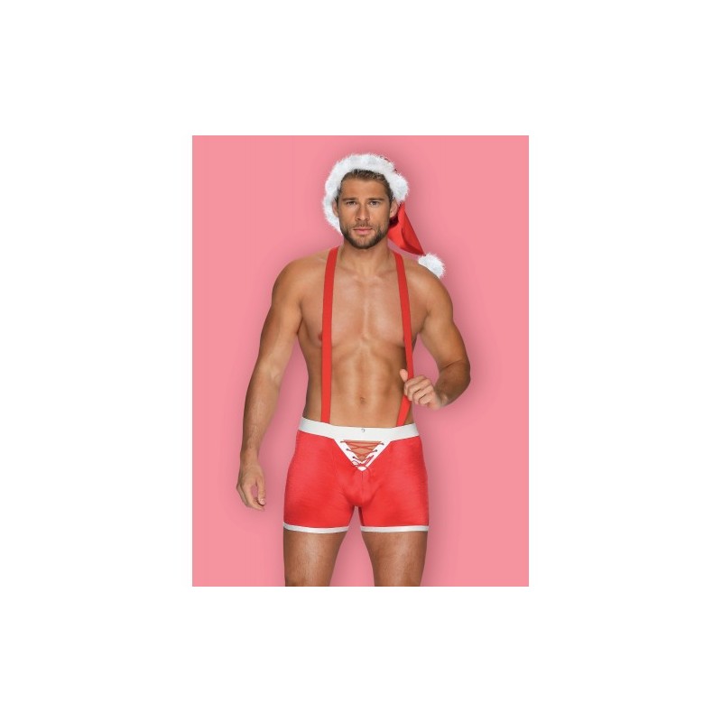 Χριστουγεννιάτικο Ανδρικό Μποξεράκι με Σκουφάκι Obsessive Mr Klaus
