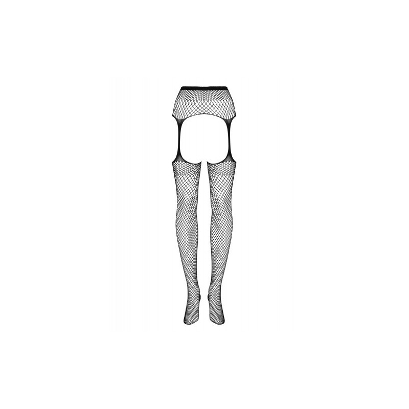 Μαύρες Δικτυωτές Κάλτσες με Ζαρτιέρα XXL Obsessive