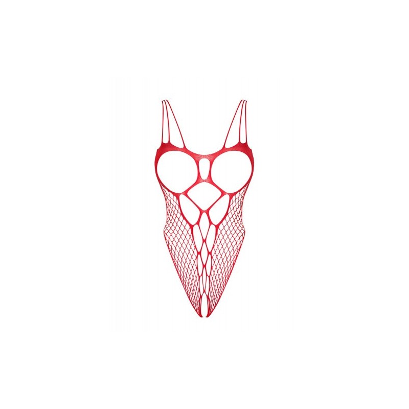 Δικτυωτό Εξώστηθο Κόκκινο Κορμάκι XXL Obsessive