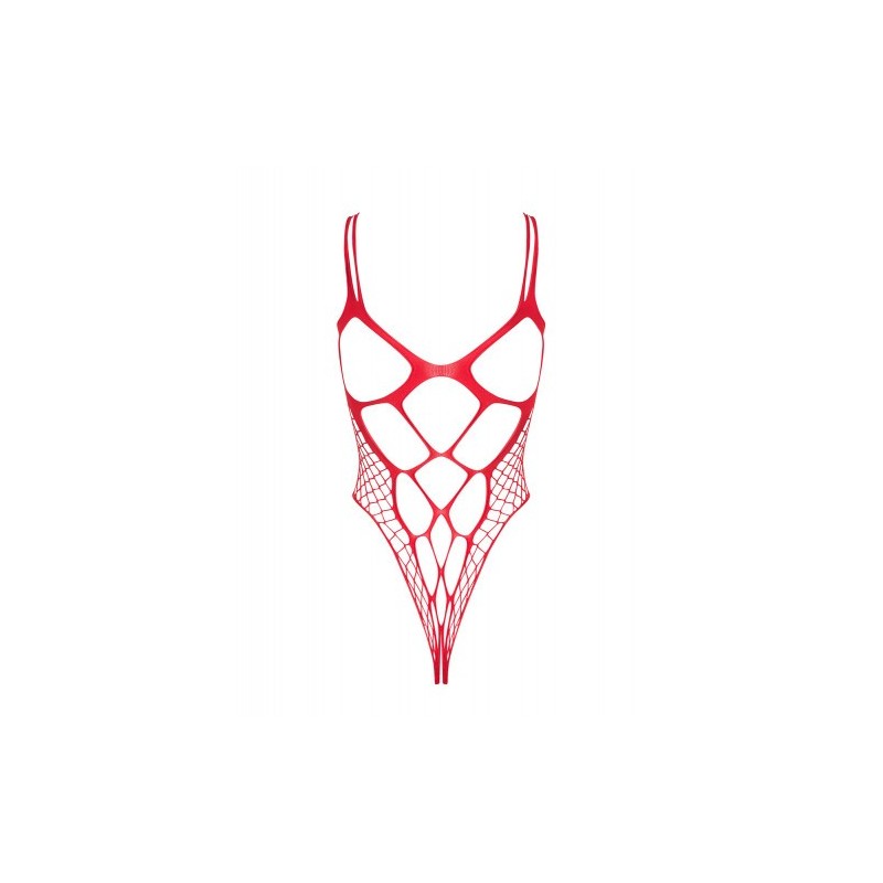 Δικτυωτό Εξώστηθο Κόκκινο Κορμάκι XXL Obsessive