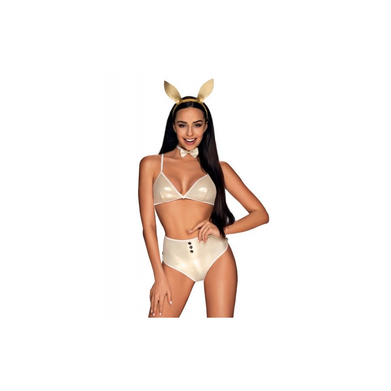 Σέξυ Μπεζ Στολή Κουνελιού Obsessive Neo Goldes