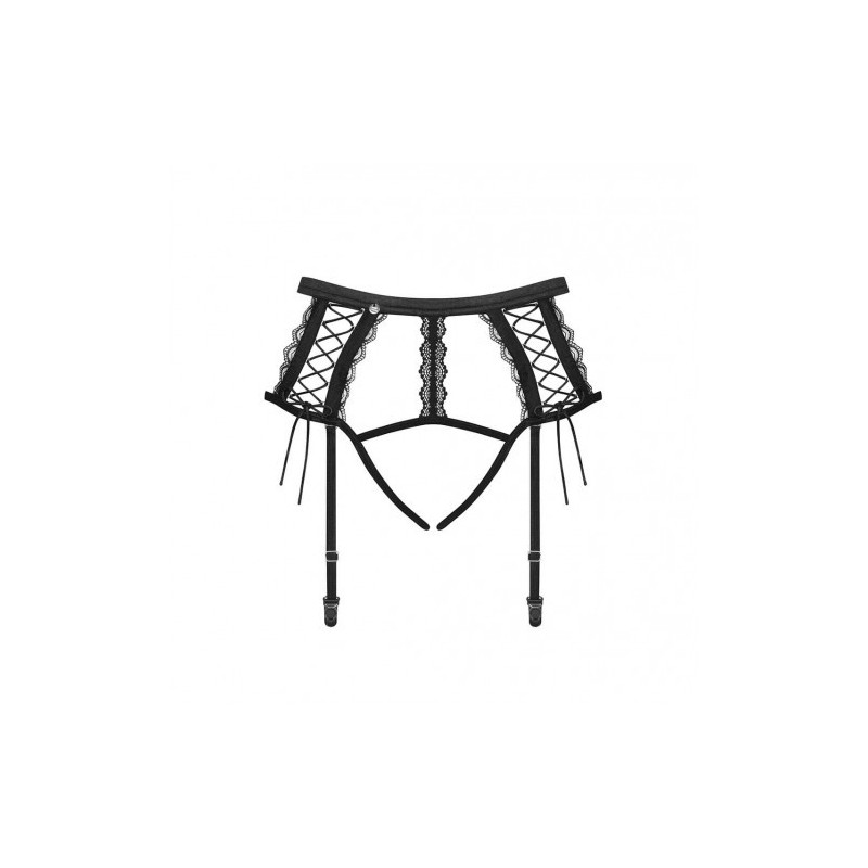 Μαύρη Ζαρτιέρα με στρίνγκ Obsessive Bravelle