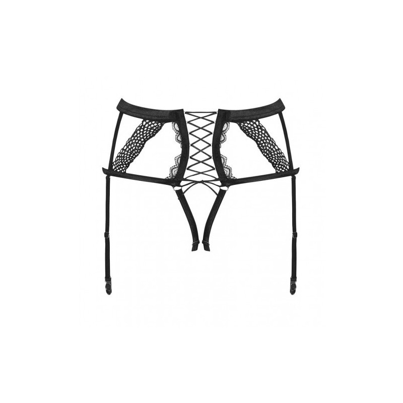 Μαύρη Ζαρτιέρα με στρίνγκ Obsessive Bravelle