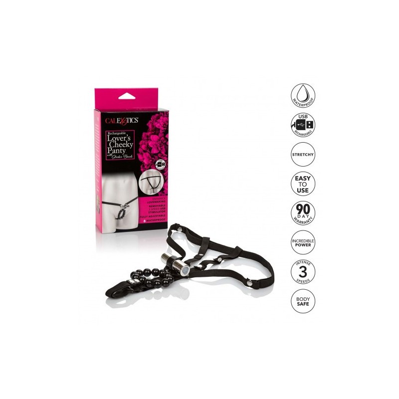 Επαναφορτιζόμενο στρινγκ εσώρουχο με χάντρες διέγερσης Calexotic